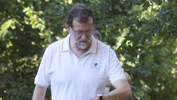 El expresidente del Gobierno, Mariano Rajoy, el pasado verano en Galicia