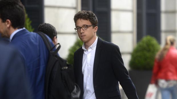 Íñigo Errejón el día de la mocion de censura a Mariano Rajoy presentada por el PSOE.
