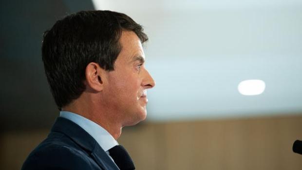 Rueda de prensa de Manuel Valls, este martes, un día después del anuncio de su candidatura para ser alcalde de Barcelona