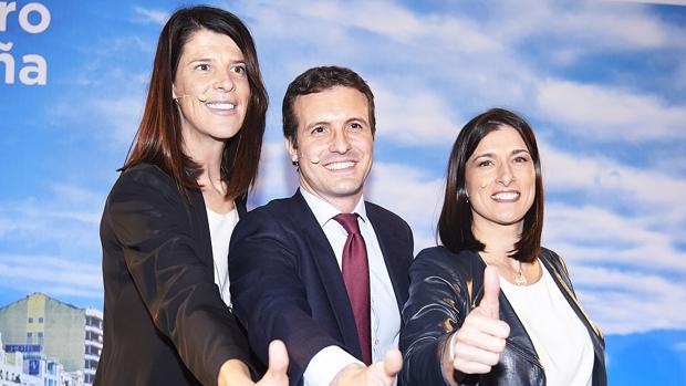 Pablo Casado presenta a las candidatos a la presidencia de Cantabria, Ruth Beitia, y a la Alcaldía de Santander, Gema Igual