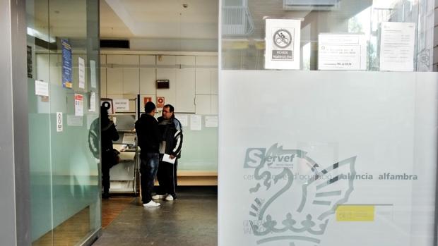 Imagen de una oficina del Servef en Valencia