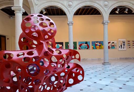 Escultura, pintura, poesía y vídeo se dan cita en la exposición