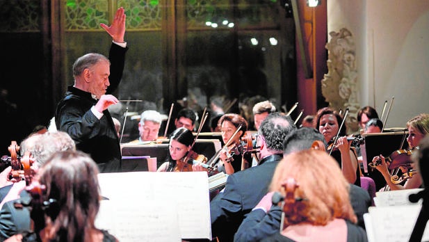 Valery Gergiev, durante su actuación en el Palau de la Música