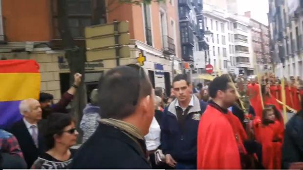 Imagen del video colgado en el Twitter de Valladolid Cofrade