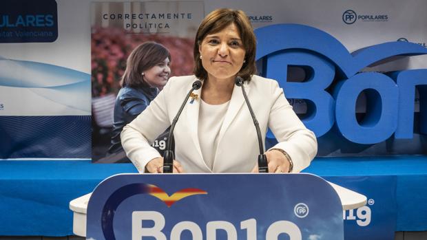 Imagen de la presidenta del PP de la Comunidad Valenciana. Isabel Bonig, tomada la madrugada del domingo