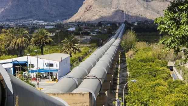 Conducciones del trasvase Tajo-Segura a su paso por Orihuela