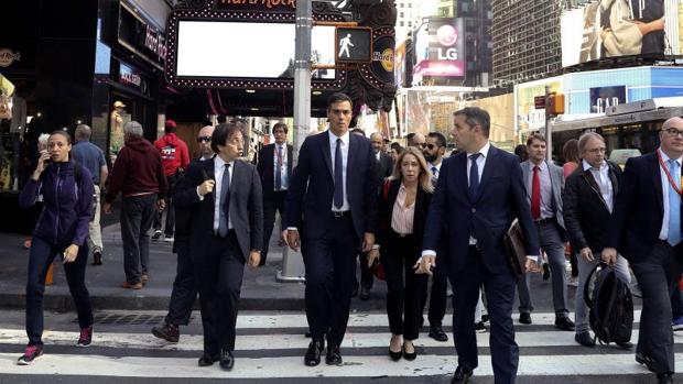 Pedro Sánchez, durante una visita a Nueva York