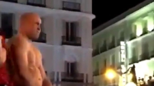 El detenido, el pasado viernes en la Puerta del Sol