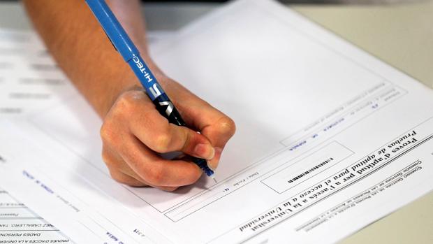 Imagen del examen realizado en Valencia este martes