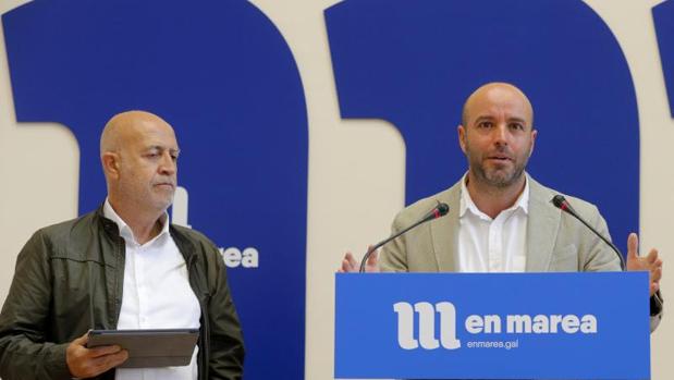 Rueda de prensa de Luís Villares, este lunes en Santiago