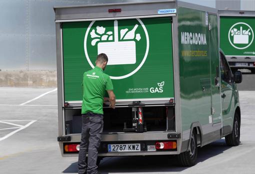 Imagen de un repartidor de Mercadona