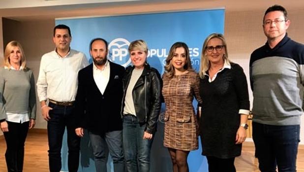 Abelardo Zaragoza con el resto de su candidatura a las municipales