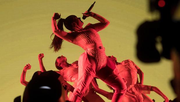 Rosalía, durante su actuación en el Primavera Sound