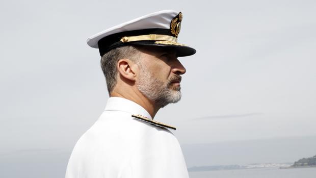 El Rey, en Marín, en el 300 aniversario de la Real Compañía de Guardamarinas, en 2017