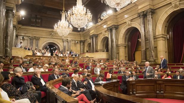 Hemiciclo del Parlamento de Cataluña , en la sesiónplenaria del 6 de septiembre de 2017