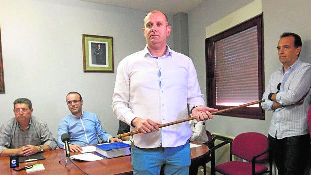 David García Montes, en su toma de posesión como alcalde de la localidad zamorana
