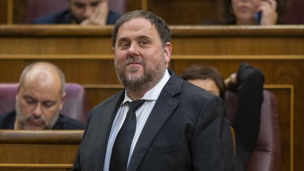 Oriol Junqueras, durante la sesión constitutiva del Congreso