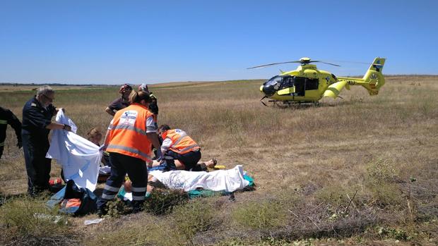 Accidente de tráfico en la A-67, en Osorno (Palencia), en el que cinco personas resultaron heridas
