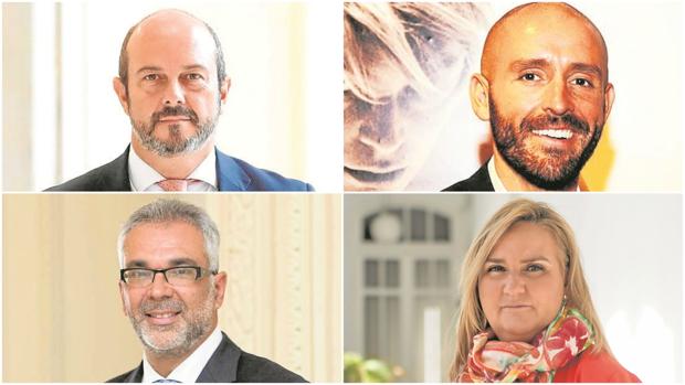 De izda. a dcha., en sentido de las agujas del reloj: Pedro Rollán, Jaime de los Santos, Rosalía Gonzalo y Carlos Izquierdo