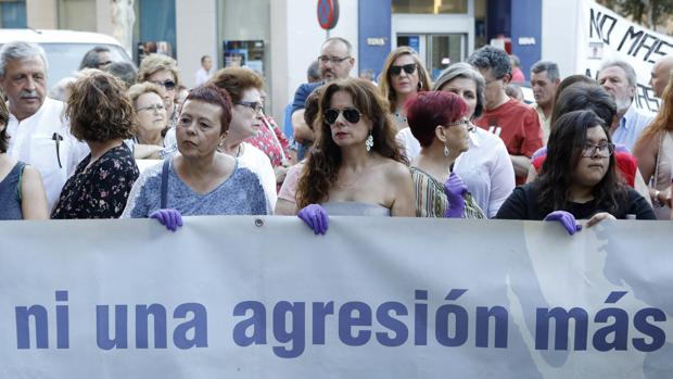 Manifestación en contra de la violencia machista