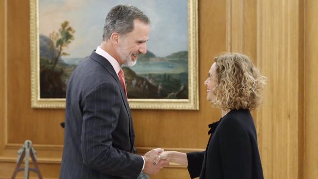 El Rey recibe en el Palacio de la Zarzuela a la presidenta del Congreso de los Diputados, Meritxell Batet