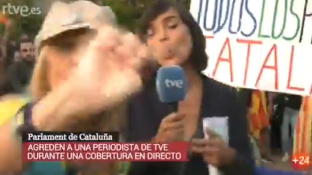 La reportera Ángela García Romero, TVE