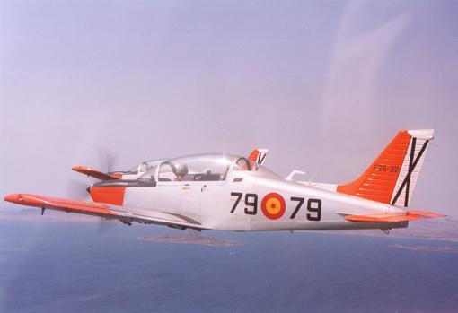 Avioneta Tamiz del Ejército del Aire, utilizada para vuelos elementales del curso de 3º de la Academia
