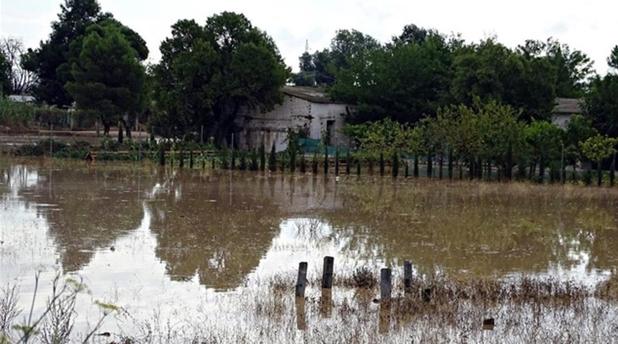 Zona anegada por la gota fria en Albacete