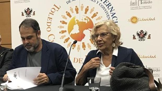 Javier Mateo y Manuela Carmena, hace un año en Toledo
