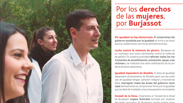 Imagen difundida por el alcalde socialista de Burjassot en su web en campaña electoral