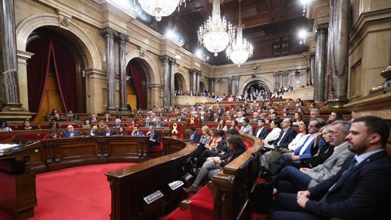 Imagen del pleno del Parlament en estos momentos