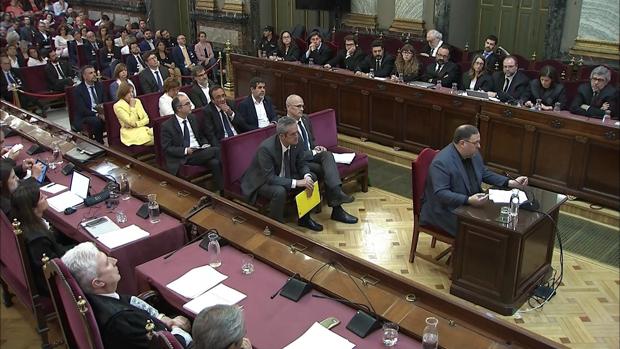 Oriol Junqueras, durante el juicio al «procés» en el Tribunal Supremo