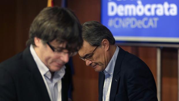 Carles Puigdemont, en un acto del PDECat