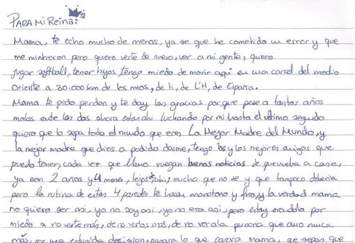 Carta de Fátima desde Omán «Mamá, me mintieron»