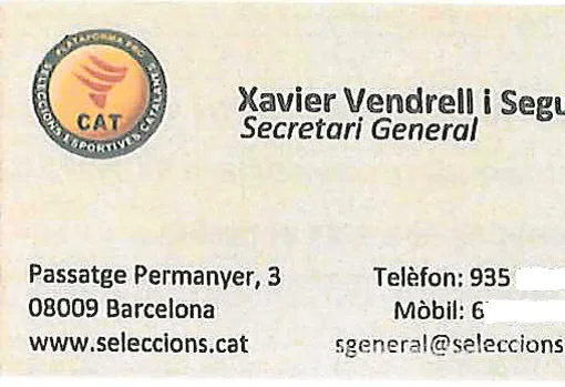 The false business cards that appear in the judicial summary