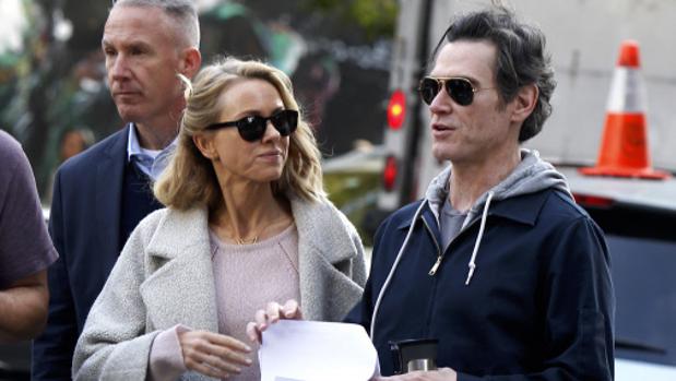 Billy Crudup and Naomi Watts en el rodaje de «Gypsy»