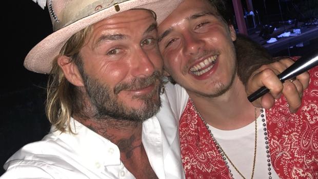 David y Brooklyn Bekcham en una imagen de principios de año