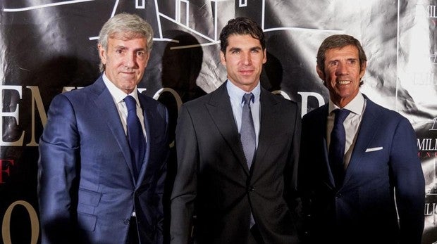 José Moro, Cayetano Rivera y Javier Moro, en el X aniversario de la Fundación Emilio Moro