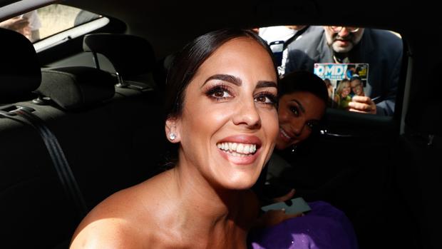 Anabel Pantoja llegando a la boda de Belén Esteban