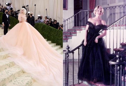 Billie Eilish at the 2021 Met Gala and Marilyn Monroe at the 1951 Oscars