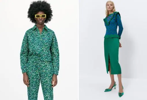 On the left, a proposal from Zara.  On the right, Uterqüe's look
