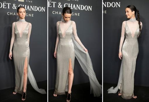 Victoria Federica opted for a 'total look'  in silver