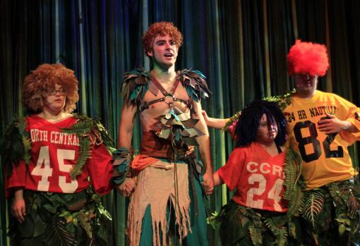 Una de las escenas del musical de Peter Pan.