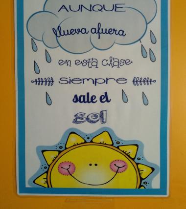 Cartel de entrada a la clase de Infantil