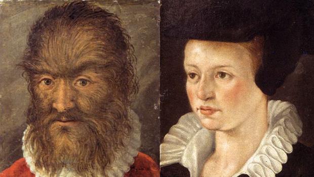 Pedro González y su esposa Catherine, retratos de la colección Ambras
