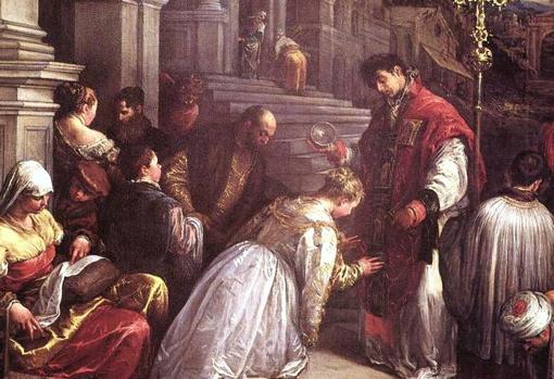 San Valentín, oficiando una ceremonia