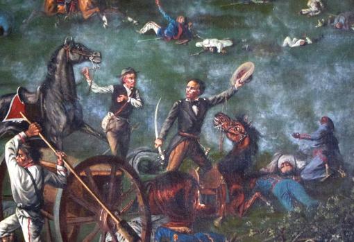 Samuel Houston en la Batalla de San Jacinto