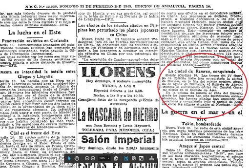 El diario ABC informa de la caída de Ramree