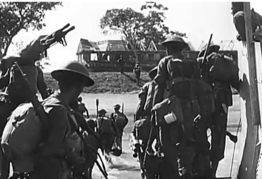 Desembarco aliado en la batalla de Ramree