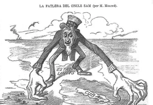 Dibujo satírico publicado en 1896 en el diario catalán La Campana de Gràcia
